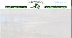 Desktop Screenshot of millpondrealty.com